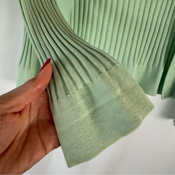 Vintage Worth Mint Green Ribbed 100% Cotton Top - Picture 7 of 13